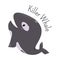 Killer whale . Child fun icon.