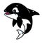 Killer Whale fish cartoon illustration