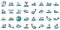 Killer whale icons set vector flat