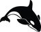 Killer Whale Ocean Animal Orca Cute Design Symbol Logo