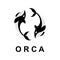 killer whale orca logo vector