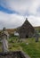 Kilmalkedar church with cloudy sky