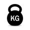 Kilogram weight dumbbell vector icon