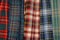 Kilt tartans line up in different patterns