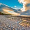 Kilve beach at sunset