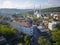 Kilyos Merkez Camii Mosque aerial view, Istanbul, Turkey