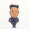 Kim Jong-un Supreme Leader of North Korea Cartoon