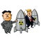 Kim Jong-un vs Donald Trump Cartoon Caricature Vector