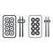 Kimbap korean rolls line and solid icon, asian food concept, gimbap sushi vector sign on white background, outline style