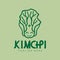 Kimchi Logo Design, Korean Traditional Food Vector, Cabbage Green Vegetable Logo Illustration, Company Brand Icon