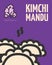 Kimchi Mandoo Korean Food Placard Poster Banner Card. Vector