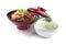 Kimchi and Rice on bowl sesame sprinkle