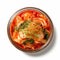 Kimchi white background - generative Ai illustration