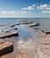 Kimmeridge Bay seascape with rocks