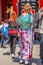 Kimono woman at buddhist temple