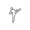Kin geri, karate line icon. Signs and symbols can be used for web, logo, mobile app, UI, UX