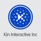 Kin Interactive Inc Cryptocurrency. Vector KIN Coin Symbol.