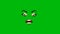 kind of angry talking Cartoon face green screen effect 4k