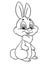 Kind funny rabbit character illustration cartoon coloring