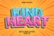 Kind heart editable text effect comic style