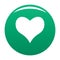 Kind heart icon vector green