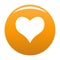 Kind heart icon vector orange