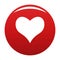Kind heart icon vector red
