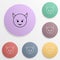 Kind little devil emoji badge color set icon. Simple glyph, flat vector of emoji icons for ui and ux, website or mobile