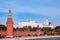 Kind to the Moscow Kremlin, Grand Kremlin Palace, Cathedrals and quay Moskva River