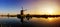 Kinderdijk panorama sunset