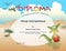 Kindergarten certificate template for preschool graduation