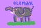 kindergarten doodle of cute elephant illustration