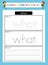 Kindergarten Sight Words Practice Worksheet