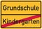 From Kindergarten to elementary school - german sign