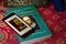 Kindle app open to the Complete Works of Shakespeare sits on top of the