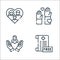 Kindness line icons. linear set. quality vector line set such as no, care, volunteer