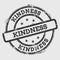 KINDNESS rubber stamp on white.