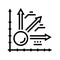 kinematics theory mechanical engineer line icon vector illustration