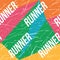 Kinesio tape horizontal seamless pattern or background. Fitness runner colorful Scratched elements, sport label, textile