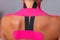 kinesio taping on the body, neck back in the salon