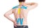 Kinesiology taping on human back