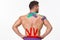Kinesiology taping.Kinesiology tape on patient neck and back.You