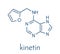 Kinetin N6-furfuryladenine plant hormone molecule. Promotes cell division in plants. Used in skin care and cosmetics for.