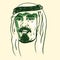 King Abdullah portrait