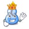 King alcohol burner mascot cartoon