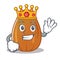 King almond nut character cartoon