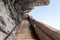 King Aragon stairs steps in Bonifacio cliff coast rocks, Corsic