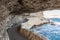 King Aragon stairs steps in Bonifacio cliff coast rocks Corsic