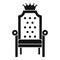 King armchair icon, simple style