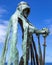 King Arthur or Gallos Statue at Tintagel Castle in Cornwall